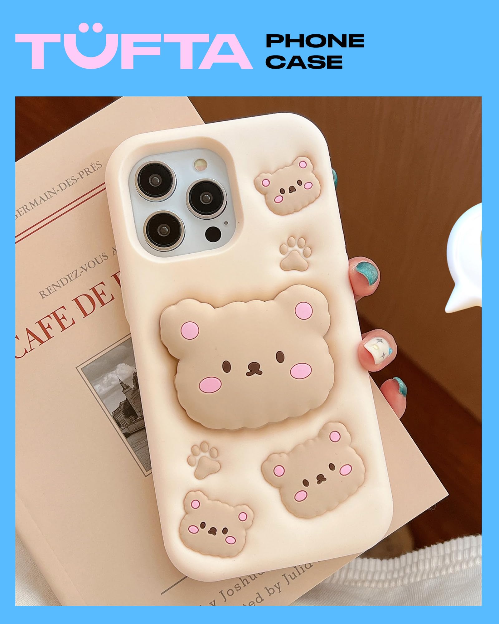 Amazon.com: TUFTA Kawaii 3D Teddy Bear Phone Case for iPhone 17